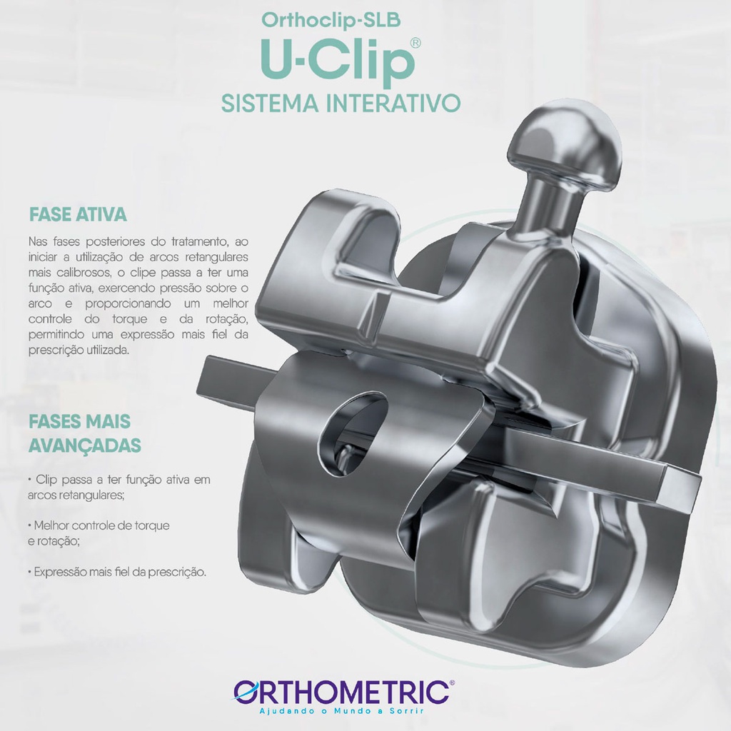 Brackets Autoligado Orthoclip SLB U-Clip Orthometric