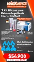 1 Kit Silicona para Rebase de prótesis Starter Mollosil Detax + 2 Set de 6 Cubetas plásticas Adulto ZT Dental