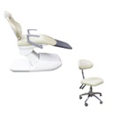 Sillón dental HG Plus 2025 con taburete Anle (estructura blanca)