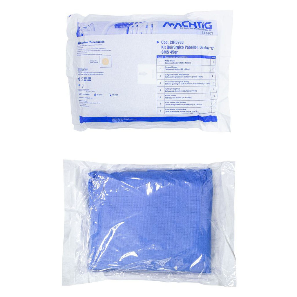 Kit Quirúrgico estéril Pabellón dental "D" Machtig