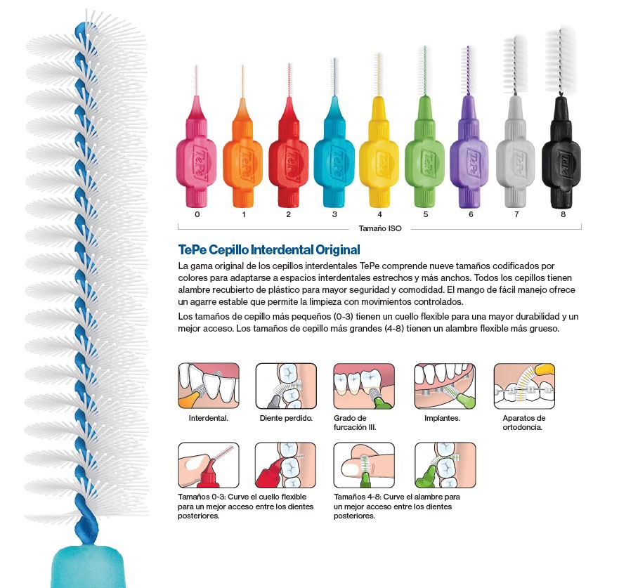 Cepillos Interdentales Original x 6 un Tepe