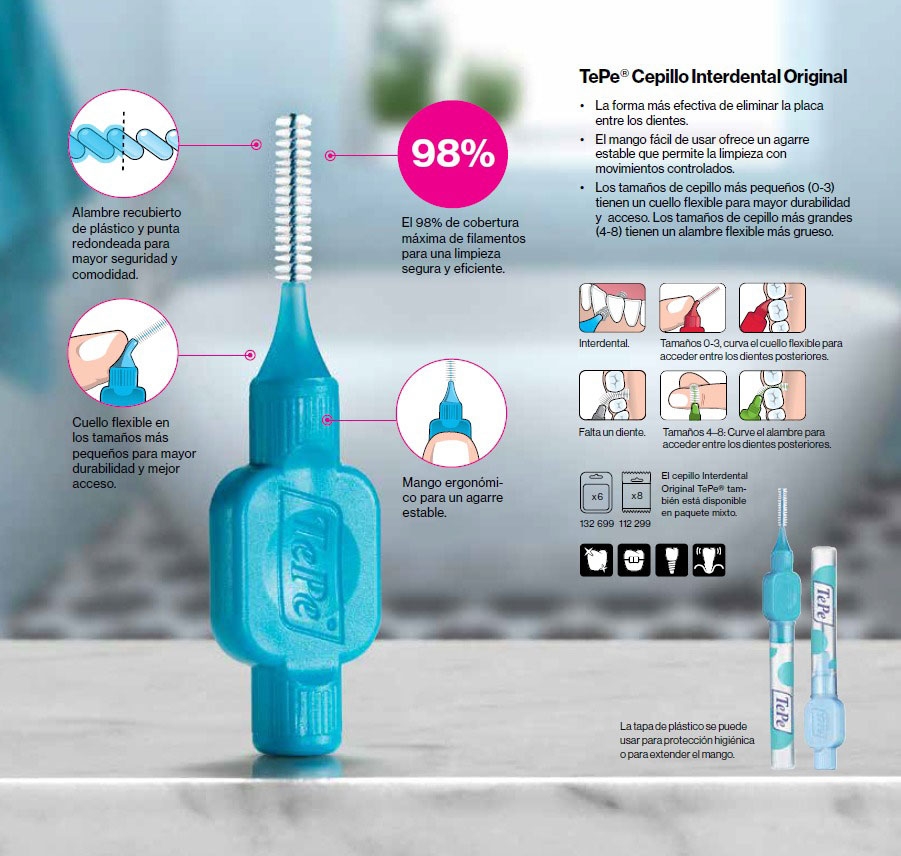 Cepillos Interdentales Original x 6 un Tepe