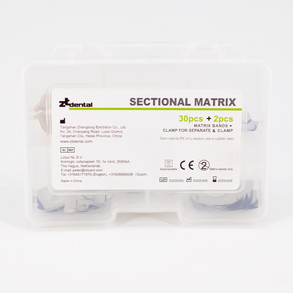 Set Banda Matriz preformada con Clamps ZT Dental