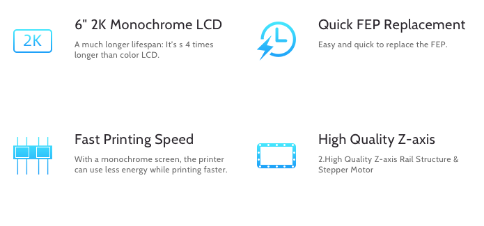 Impresora digital 3D Photon Mono (UV LCD) Anycubic