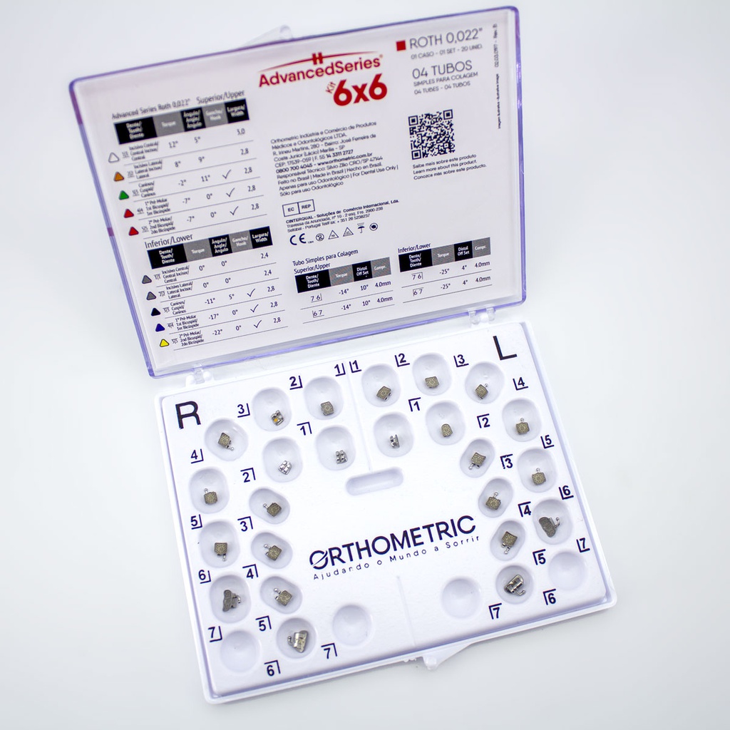 Kit 6x6 Brackets Metálicos + 4 Tubos Advanced Series Orthometric