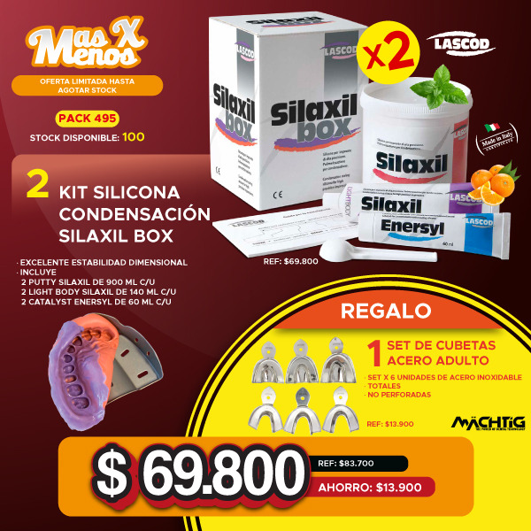 2 Kit Silicona Silaxil Box Lascod + Regalo