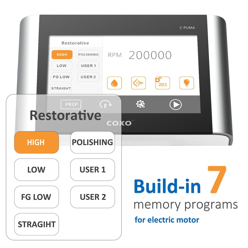 Motor eléctrico led y Motor Endodoncia C-Puma Master Coxo