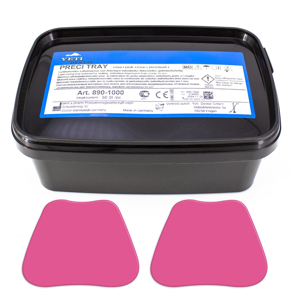 Placas fotocurables para Cubetas Preci Tray Yeti Dental