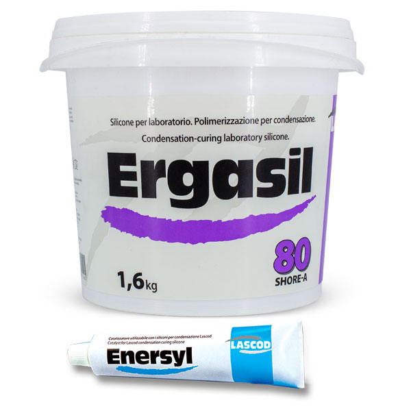 Kit Silicona Ergasil/Enersyl 80 Shore-A 1,6Kg Lascod