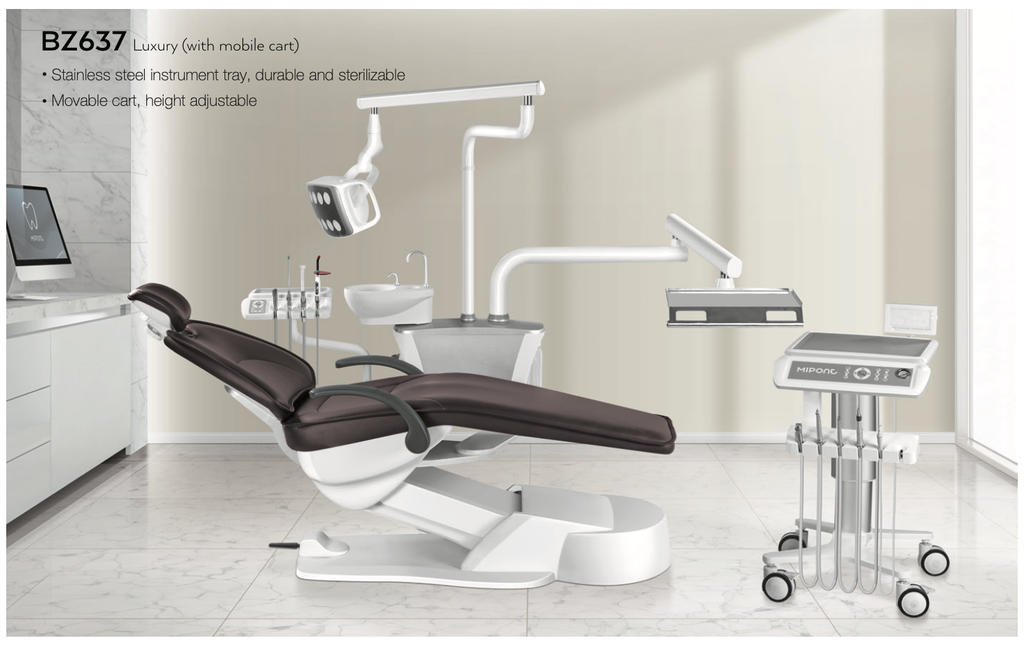 Sillón Dental BZ637 Luxury con carro y taburete Fengdan