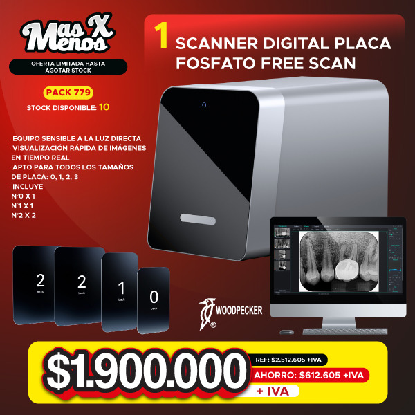 1 Scanner Digital Placa Fosfato Free Scan Woodpecker