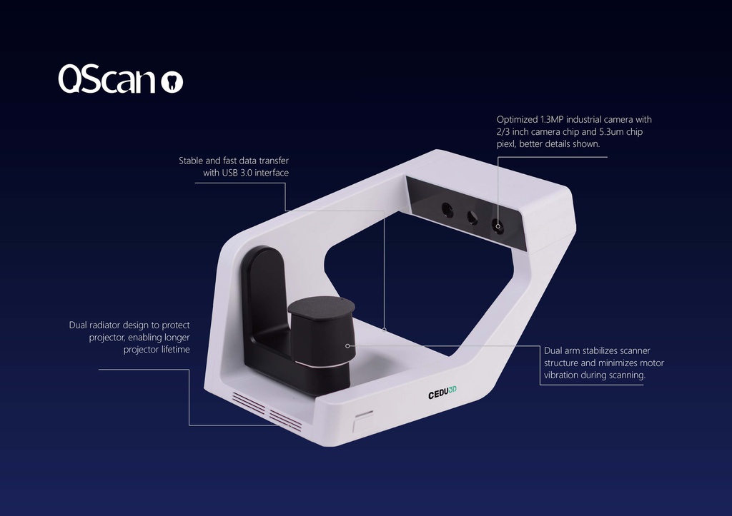 Scanner digital QScan Cedu3D