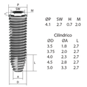 Implantes Hexágono externo He Biofit DSP