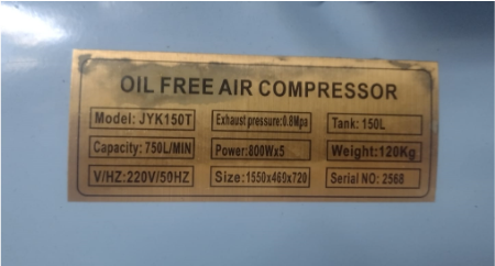 Compresor 5,5 HP 2° Selección Machtig