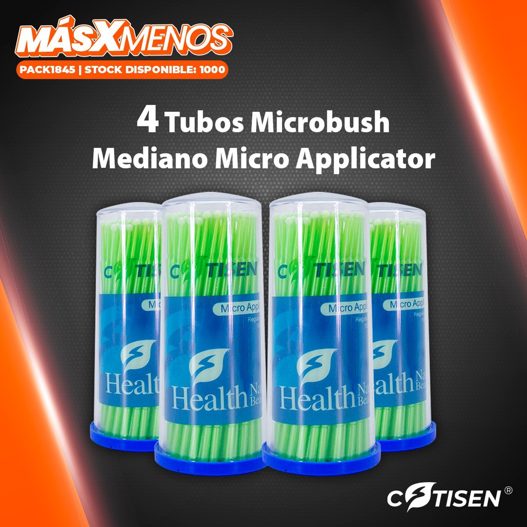 4 Tubos Microbrush Mediano Micro Applicator Cotisen