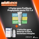 3 Pastas para Profilaxia Prophylaxis paste P22 1.0 ZT dental + 1 Solución detectar Placa bacteriana Visuplac Maquira Group