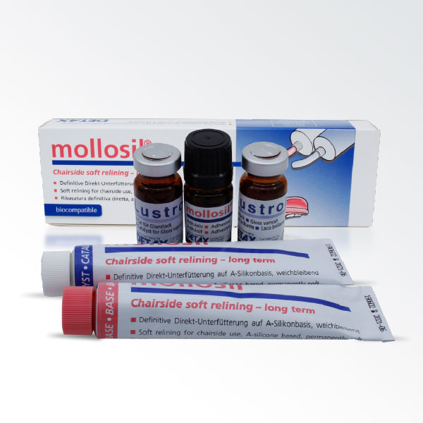 Kit Silicona para Rebase Starter Mollosil Detax