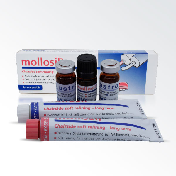 Kit Silicona para Rebase de prótesis Starter Mollosil Detax