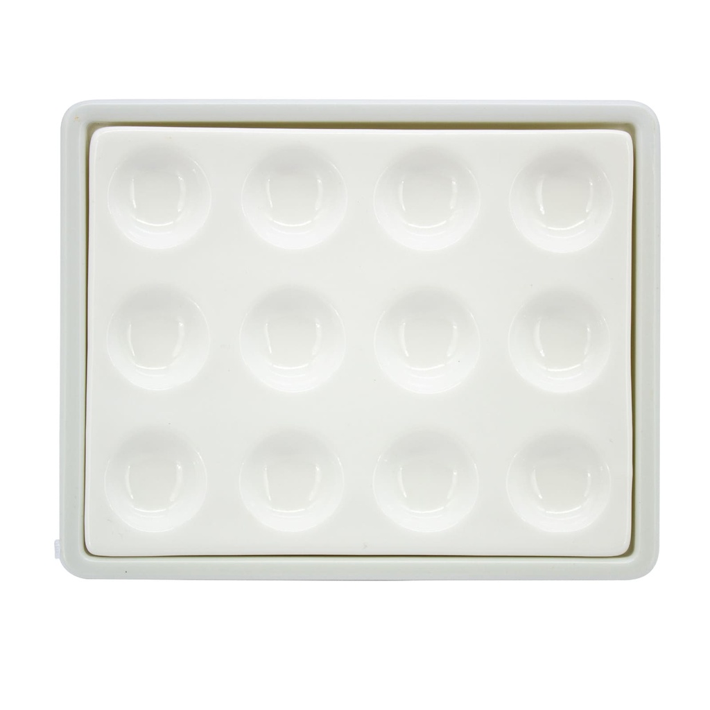 Loseta cerámica de Mezcla para maquillaje 12 cavidades Machtig