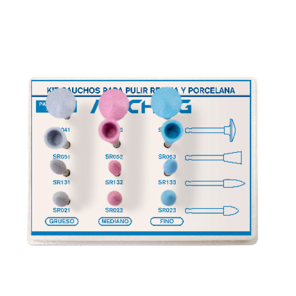 Set de 12 Cauchos para pulido de Resina/Porcelana Machtig