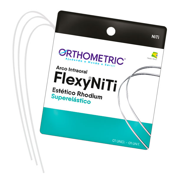 Arcos Flexy NiTi Rhodium Estético Redondo Orthometric