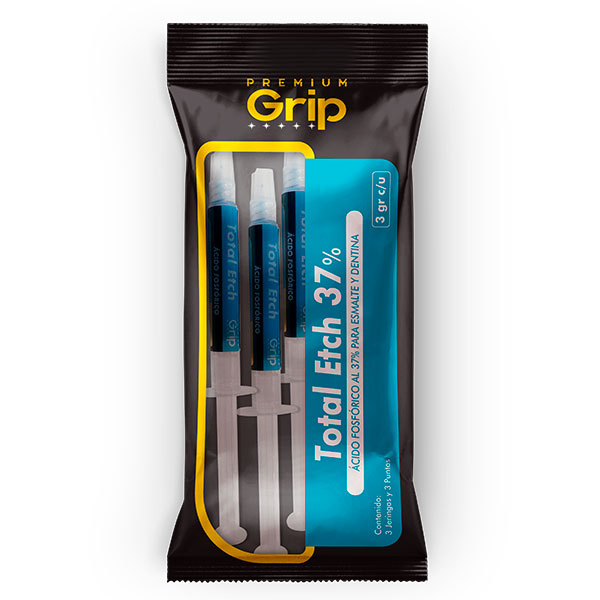 Ácido Fosfórico grabador Total Etch 37% 3 x 3 gr Premium grip