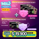 4 Cajas Mascarillas Fucsia + 2 Cajas Mascarillas Lavanda Color´s Machtig