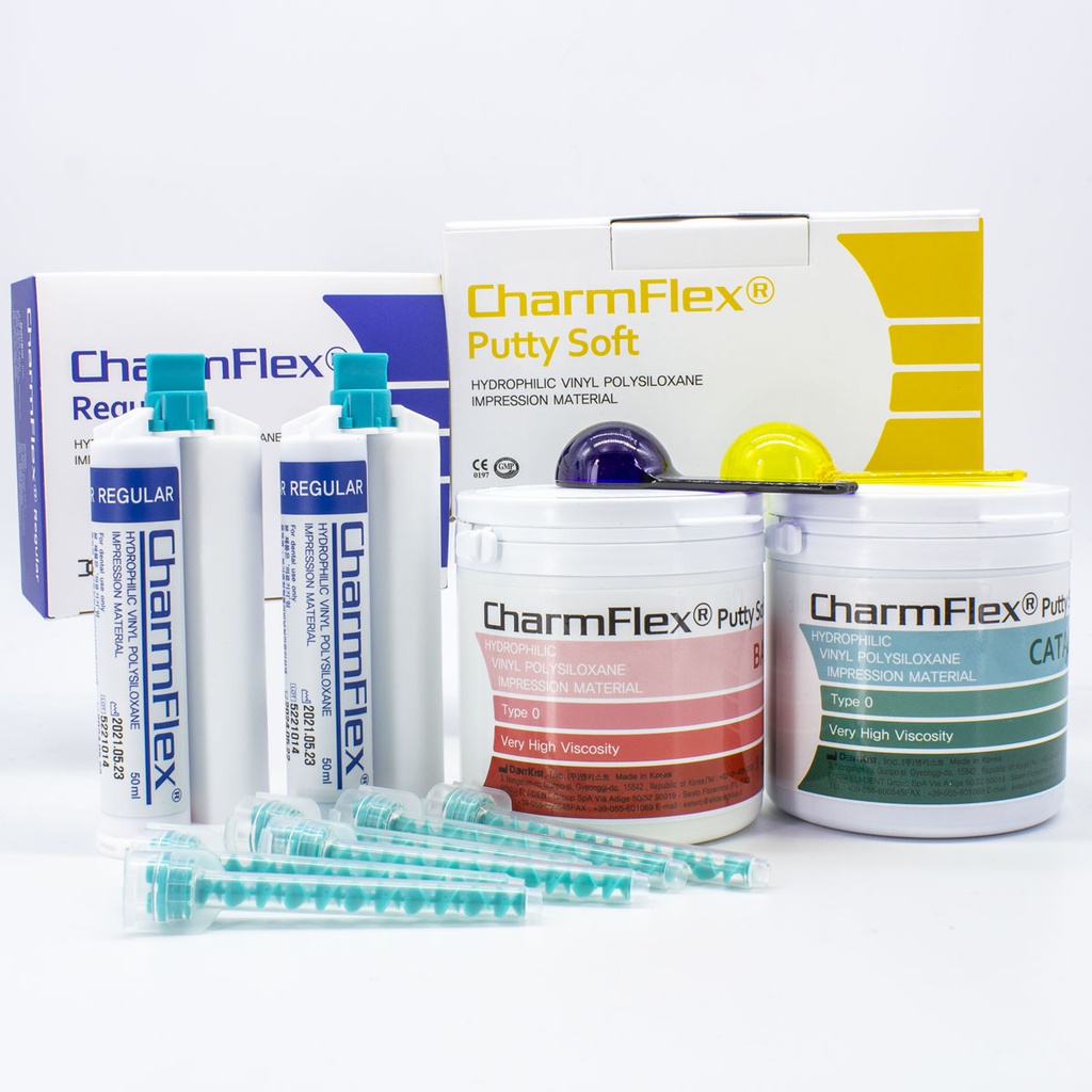 Kit Silicona Adición CharmFlex Putty + Regular Dentkist