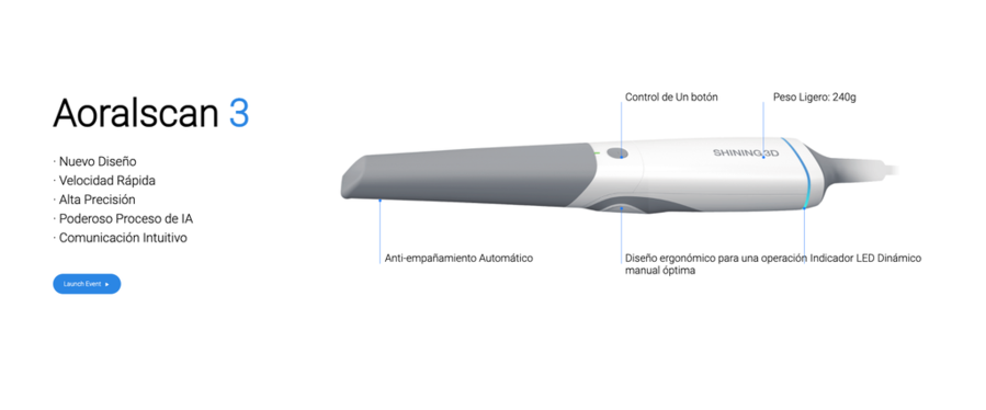 Scanner Intraoral 3D Aoralscan 3 Shining 3D