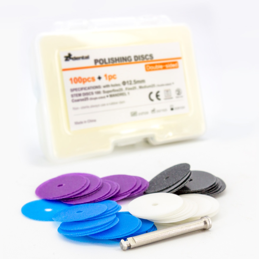 Kit de 100 Discos para Pulido doble + Porta Discos ZT Dental