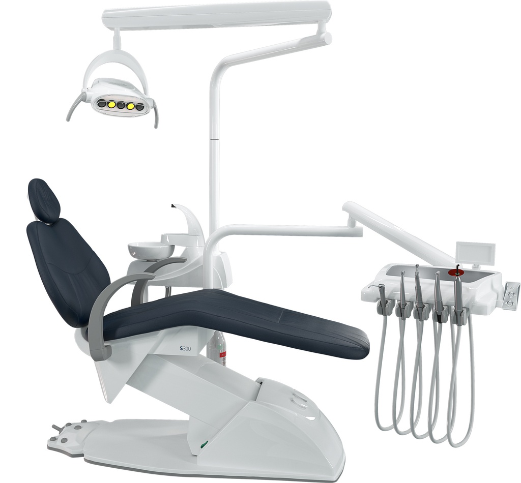 Sillón Dental S300 F cuero con taburete Gnatus Alliage