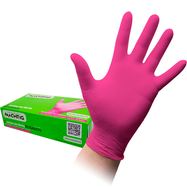 Guantes de Nitrilo Fucsia Machtig