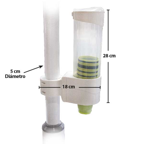 Dispensador de Vasos ajustable para Sillón dental Machtig