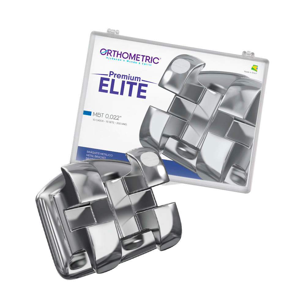 Kit 10 Casos Brackets Metálicos Premium Elite Orthometric