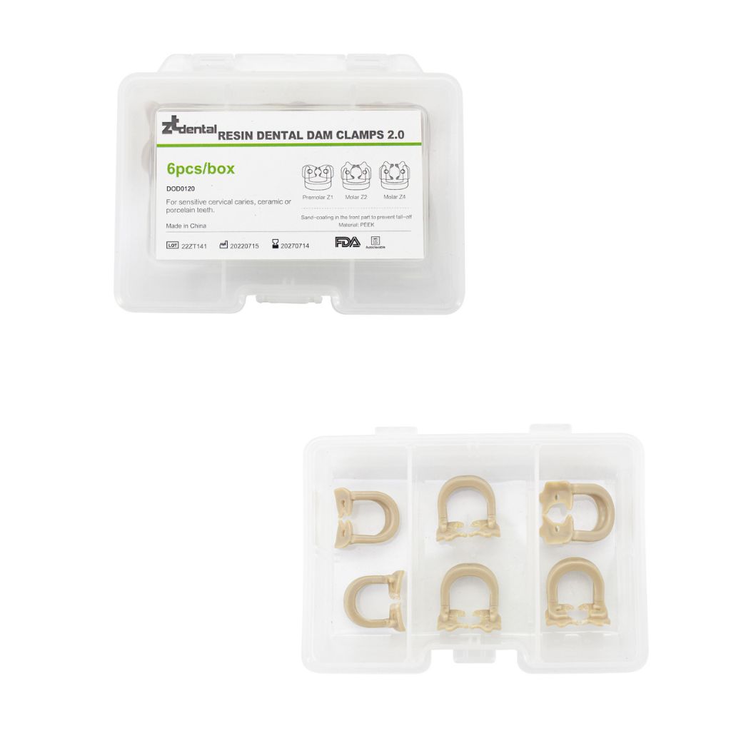 Set de 6 Clamps de Peek Resina 2.0 ZT Dental