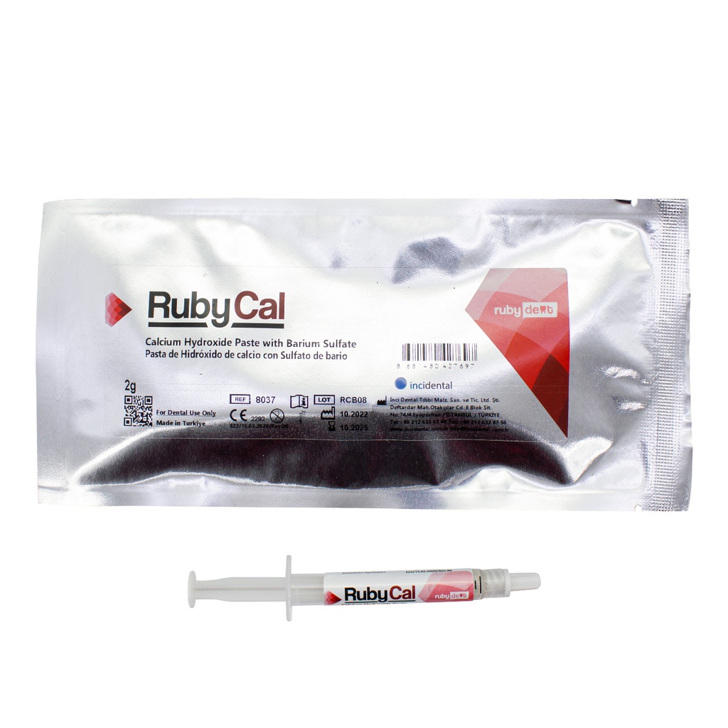 Pasta Hidróxido calcio con sulfato bario RubyCal Incidental