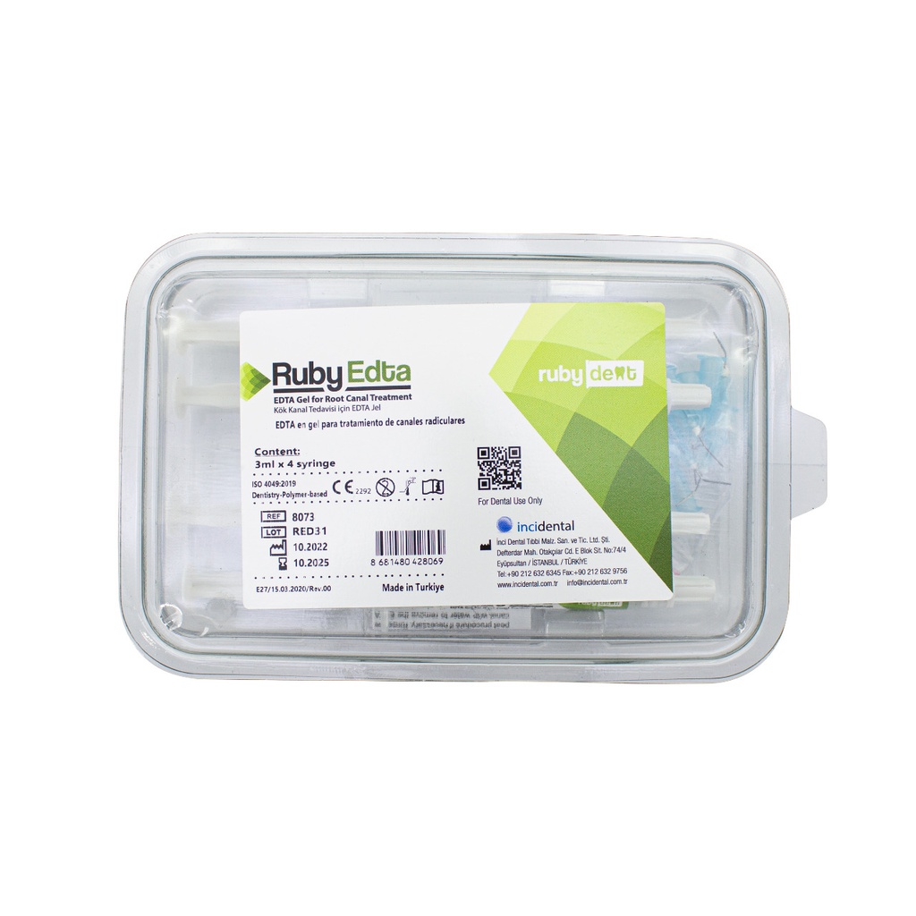 Gel Desobturador EDTA al 17% x 4 RubyEdta Incidental