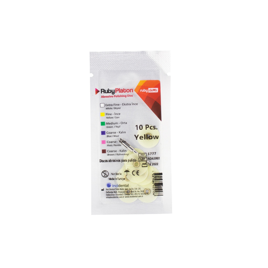 Set de 10 Discos para pulido + Porta disco RubyPlaton Incidental