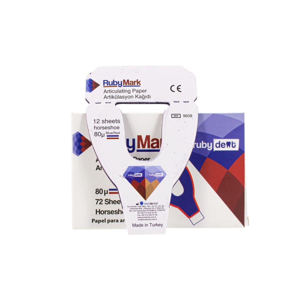 Papel para Articular tipo herradura 80 micras RubyMark Incidental