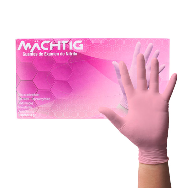 Guantes de Nitrilo Rosado R2 Machtig