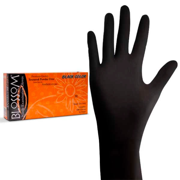 Guantes de Nitrilo Negro &quot;XS&quot; x 10 Blossom