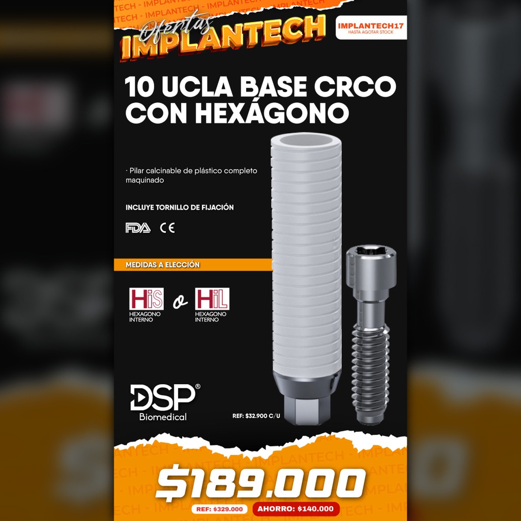 10 Ucla base CrCo con hexágono DSP