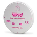 Disco Zirconio Super Translucidez ST Color 10 mm Vivid