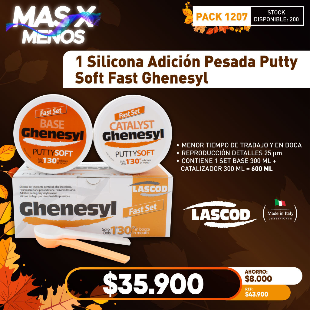 1 Silicona Adición Pesada Putty Soft Fast Ghenesyl Lascod