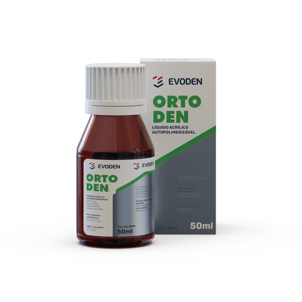 Líquido monómero para acrílico Autocurado ortodoncia Ortoden 50 ml Evoden