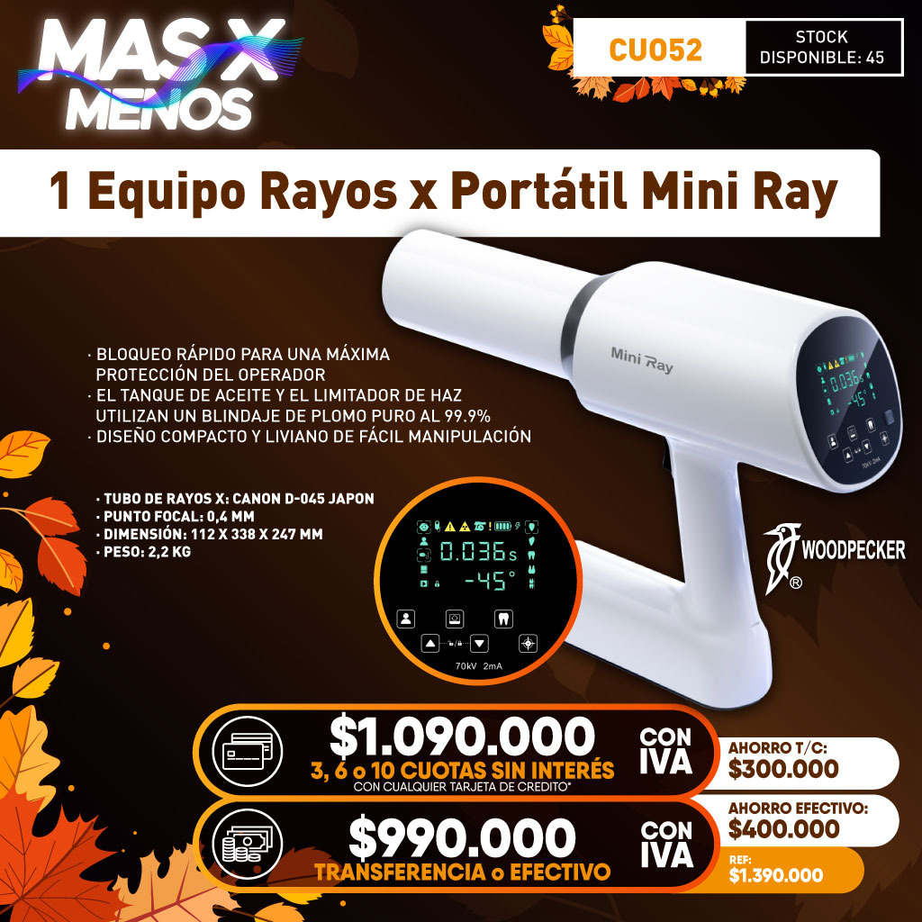 1 Equipo Rayos x Portátil Mini Ray Woodpecker