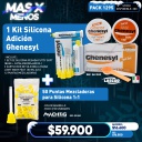 1 Kit Silicona Adición Ghenesyl Lascod + 50 Puntas Mezcladoras para Silicona 1:1 Machtig