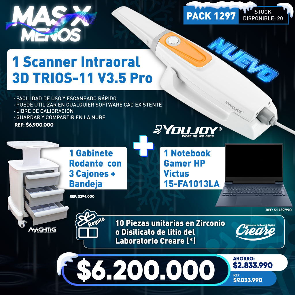 1 Scanner Intraoral 3D TRIOS-11 V3.5 Pro Youjoy + Regalos