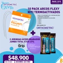 10 Pack Arcos Flexy NiTi Termoactivado Orthometric + 2 Jeringas Ác. grabador Jumbo Total Etch 37% Premium grip