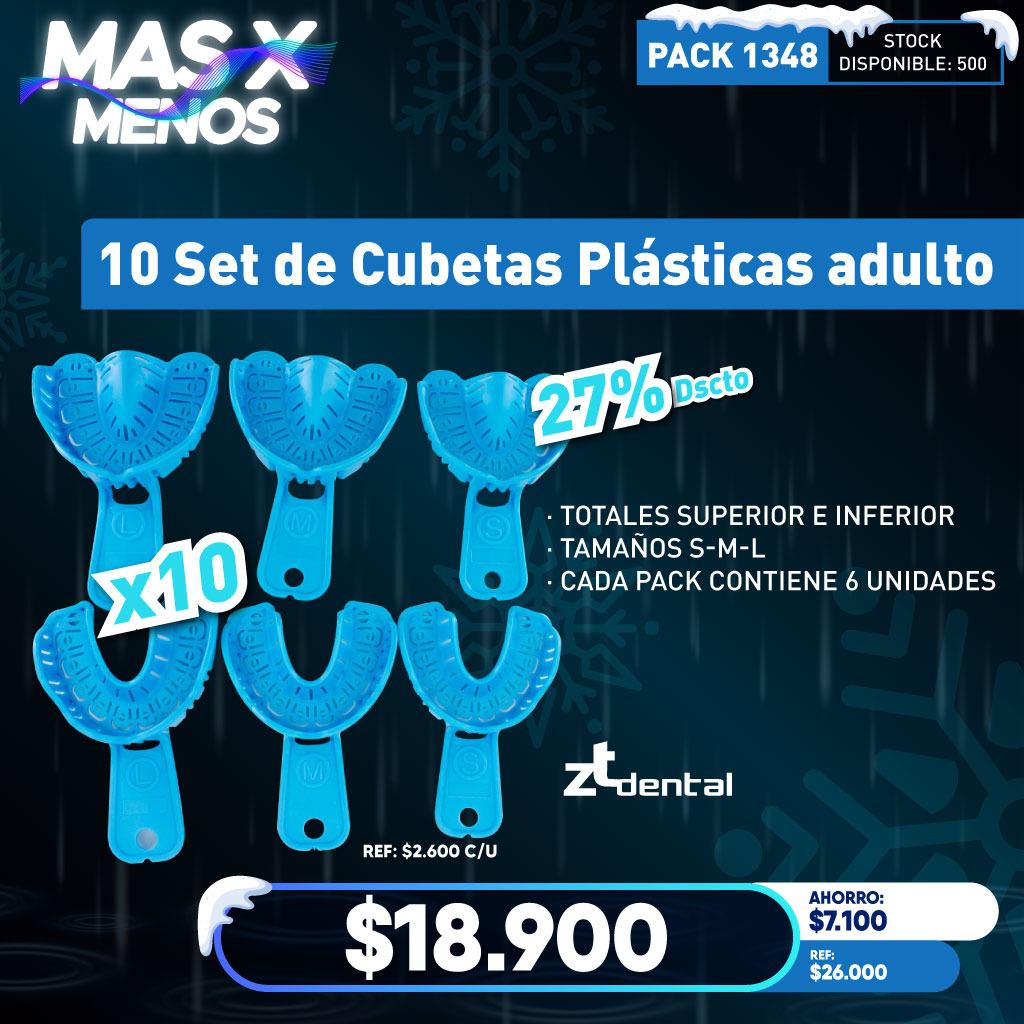 10 Set de Cubetas Plásticas adulto ZT Dental